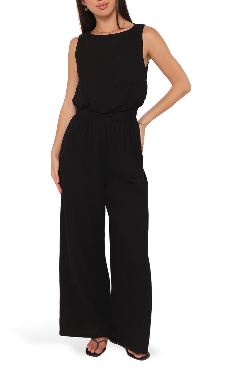 Petal & Pup Brenna Cotton Gauze Jumpsuit, Main, color, 