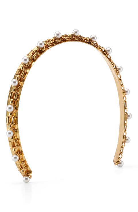 Bianka Faux Pearl Crown Headband