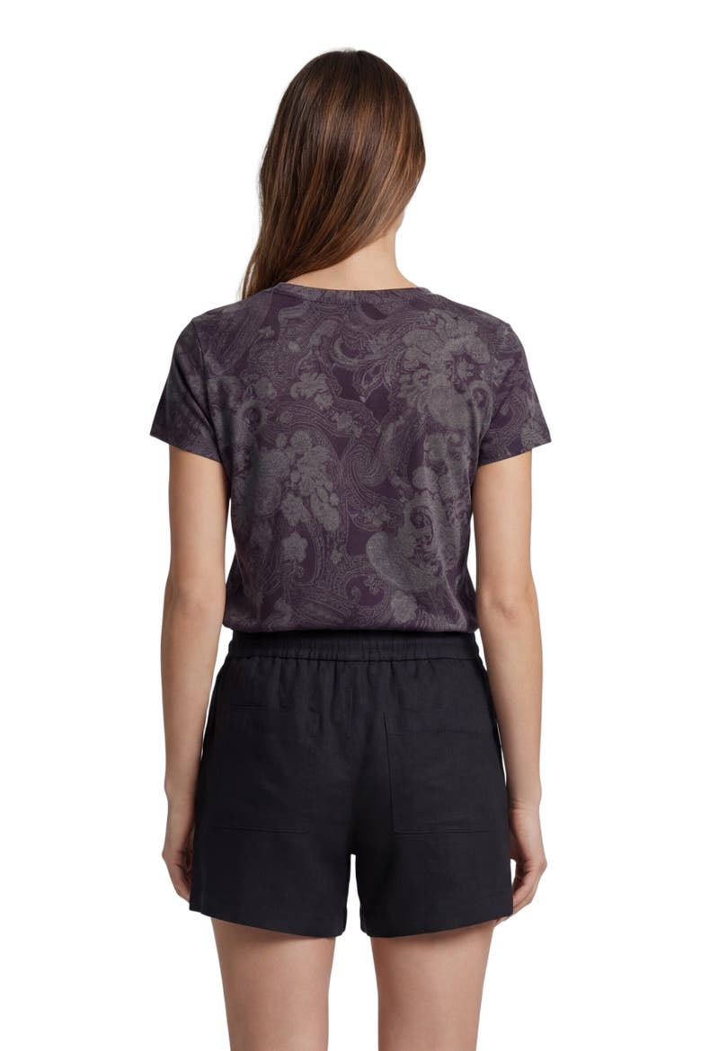 Paisley Explosion Womens V-neck Printed Top, Alternate, color, PAISLEY EXPLOSION BLACK