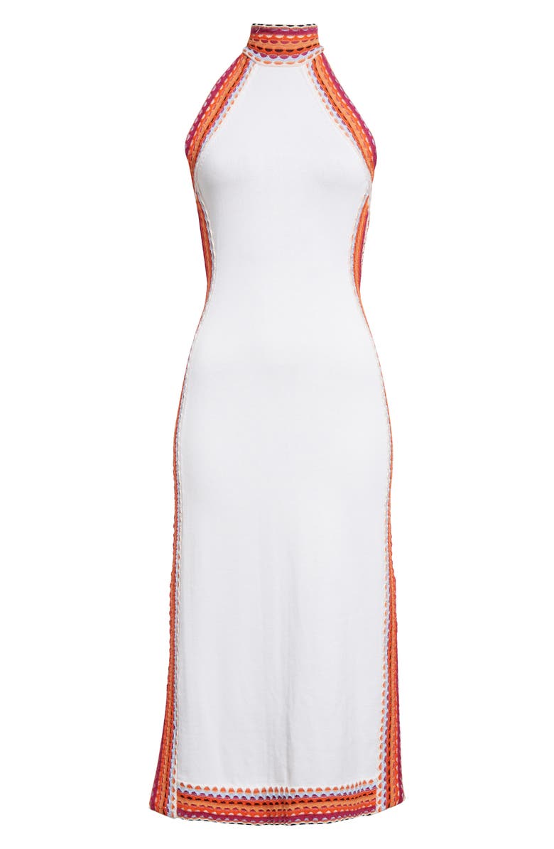 Ramy Brook Zoey Sleeveless Open Stitch Trim Dress, Alternate, color, 