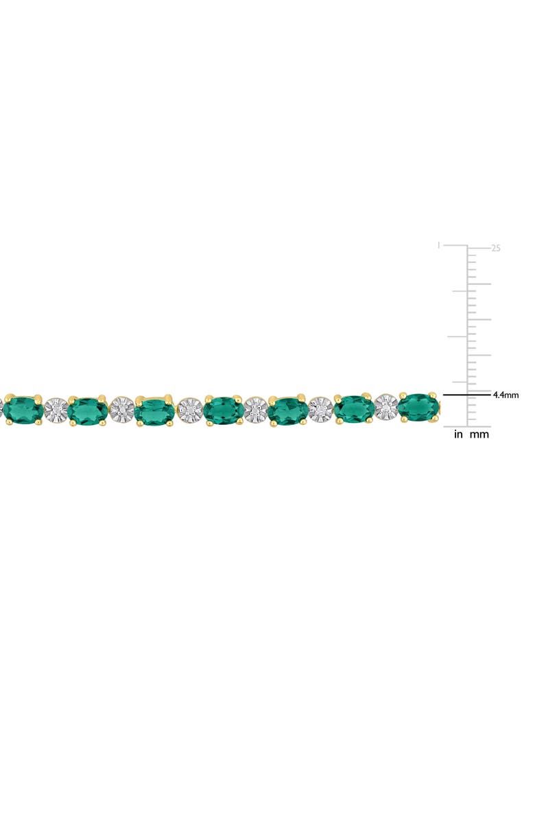 Julianna B. Lab-Created Emerald & Diamond Tennis Bracelet, Alternate, color,