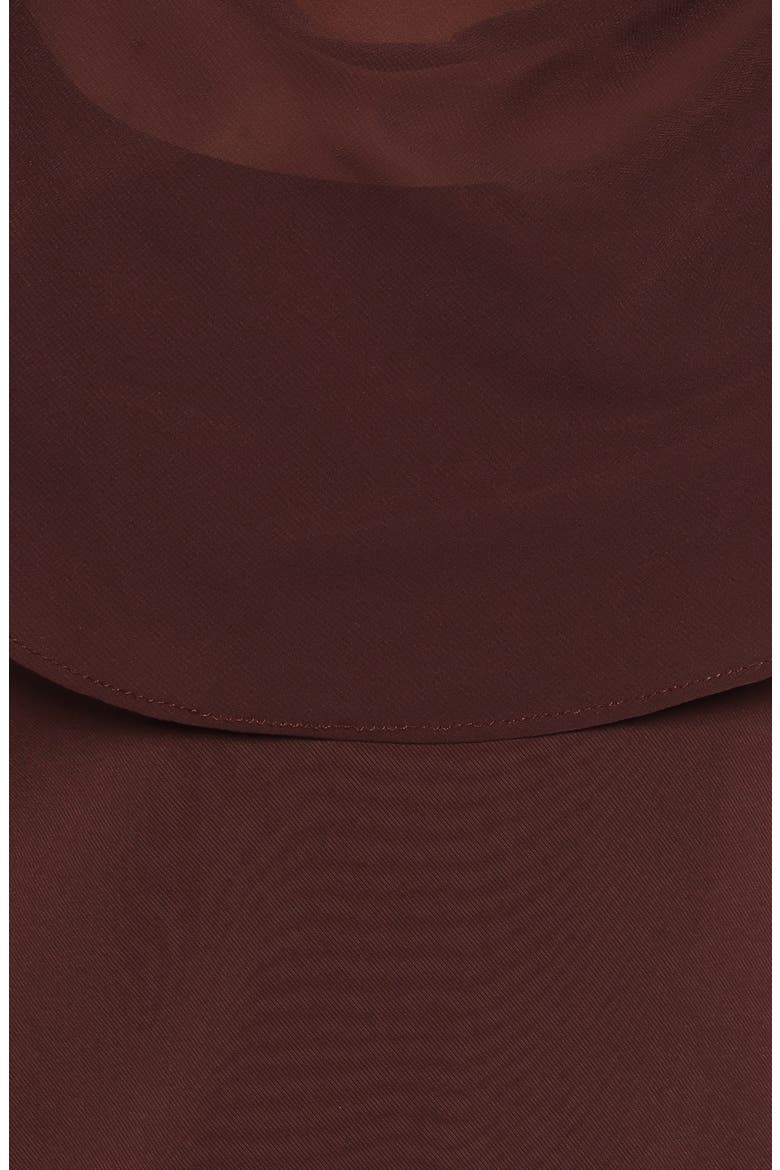 Klarissa Cowl Neck Minidress, Alternate, color, BROWN