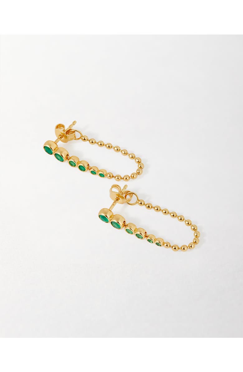 Edge of Ember Globe Green Onyx Chain Loop Earring, Alternate, color, Green Onyx