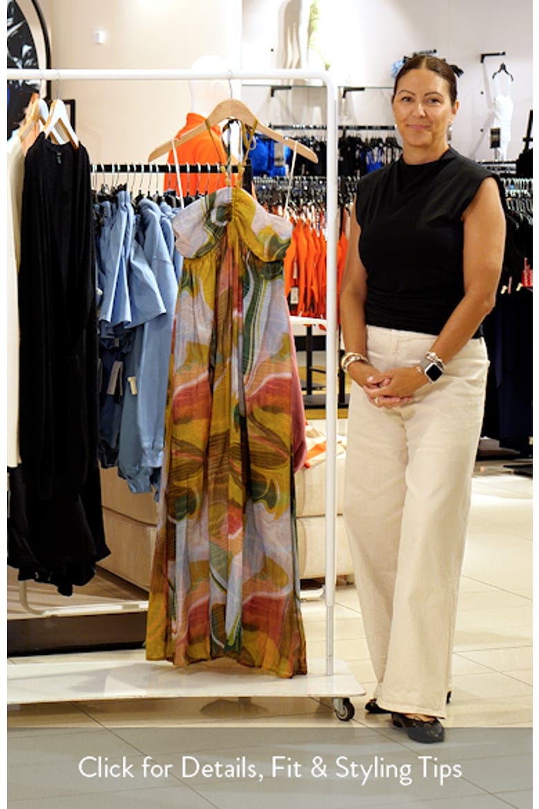 Yazmina Print Halter Maxi Dress video