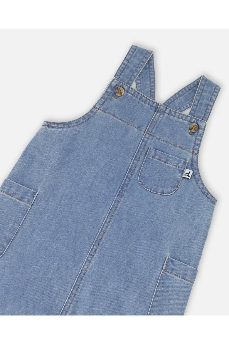 Sleeveless One-Piece Chambray Overall, Alternate, color, Light Blue Denim