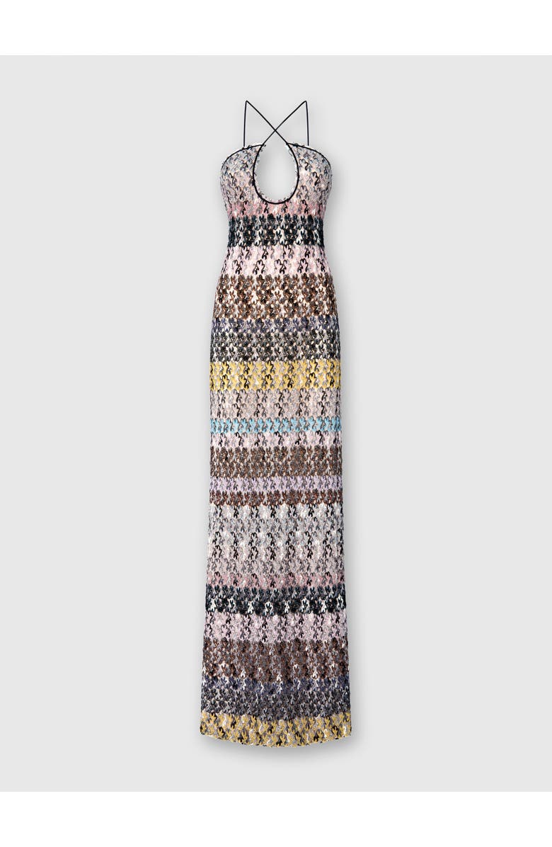 Missoni Long Dress With Embroidered Lace, Main, color, Multicoloured