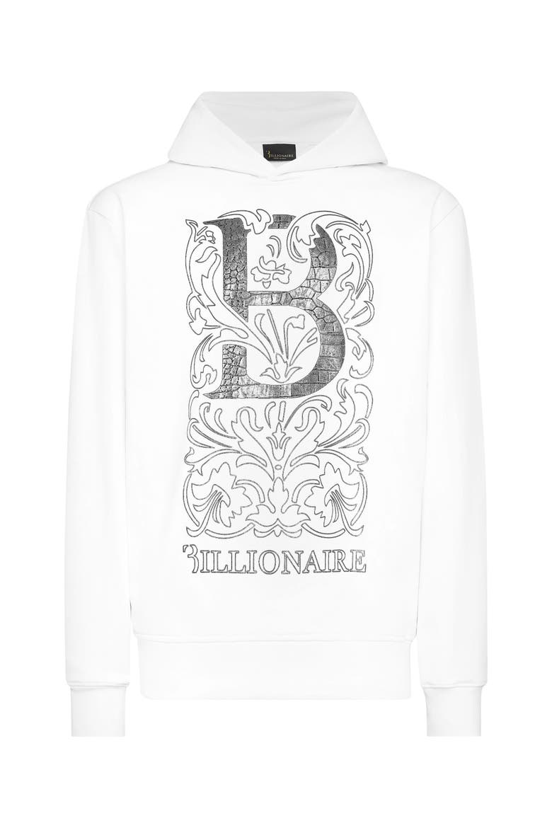 Hooded Sweatshirt Men, Main, color, white
