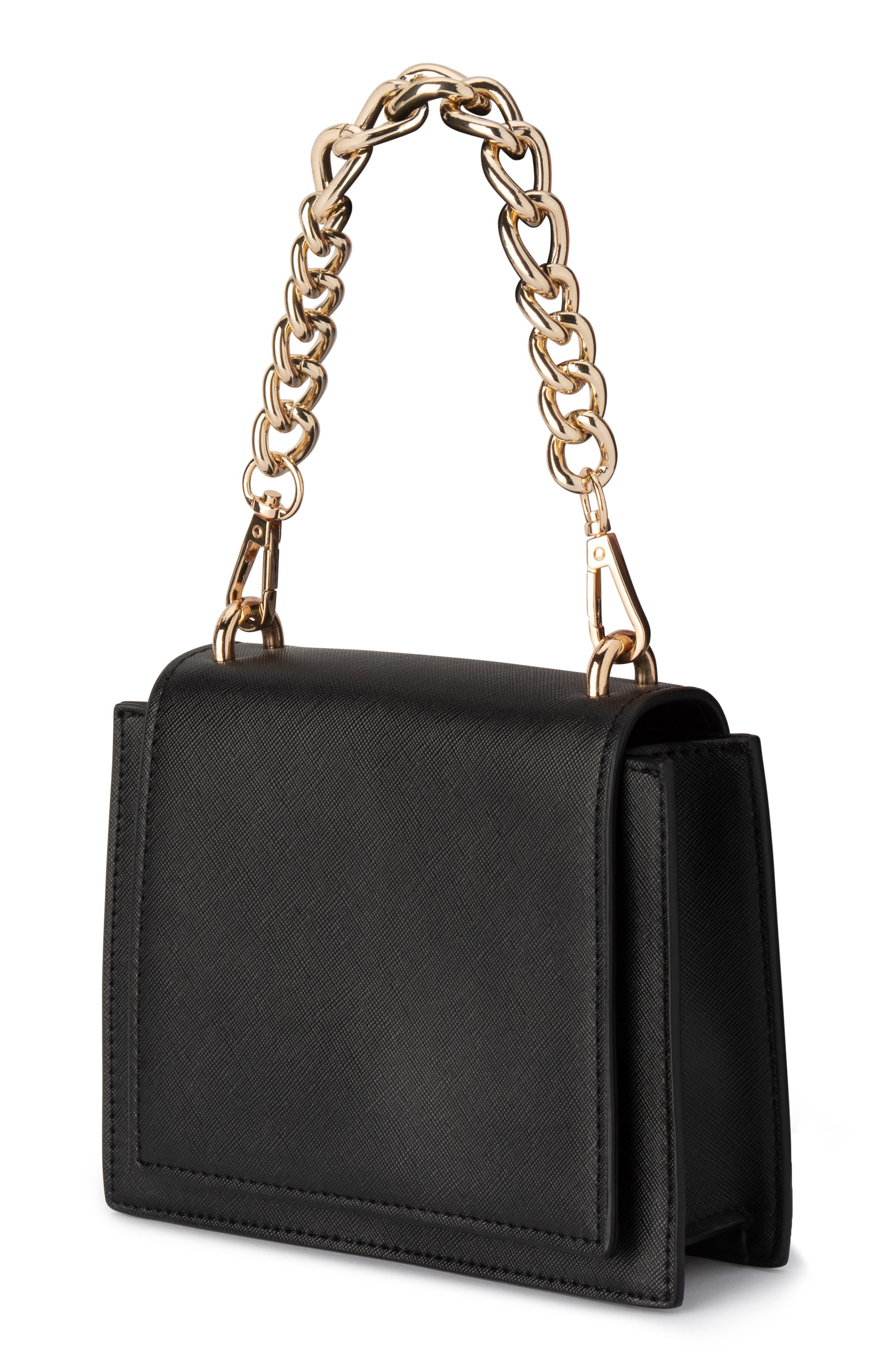 Olga Berg Katie Top Handle Bag, Alternate, color, Black