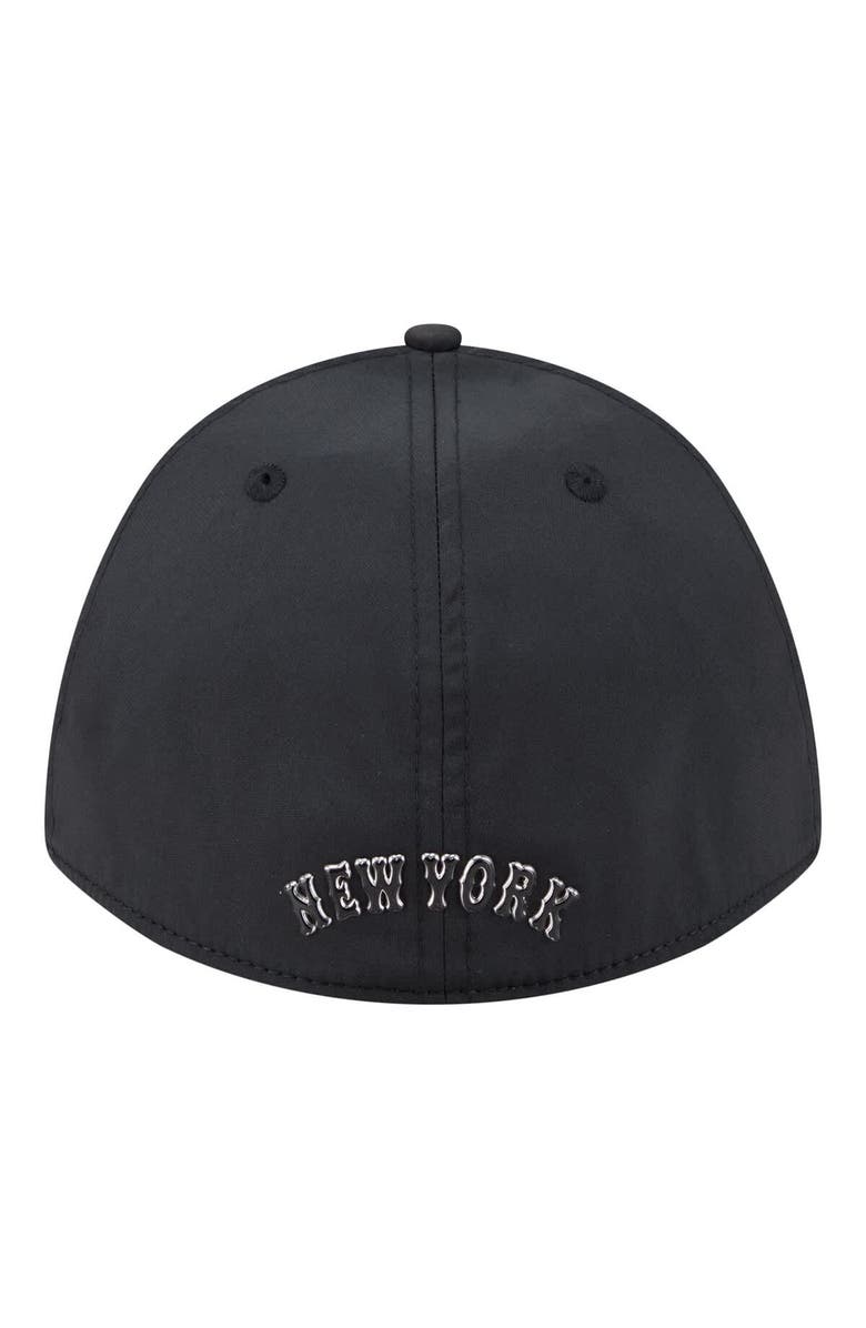 New Era Men's New Era Black New York Mets Metallic 39THIRTY M-Crown Flex Hat, Alternate, color, Black