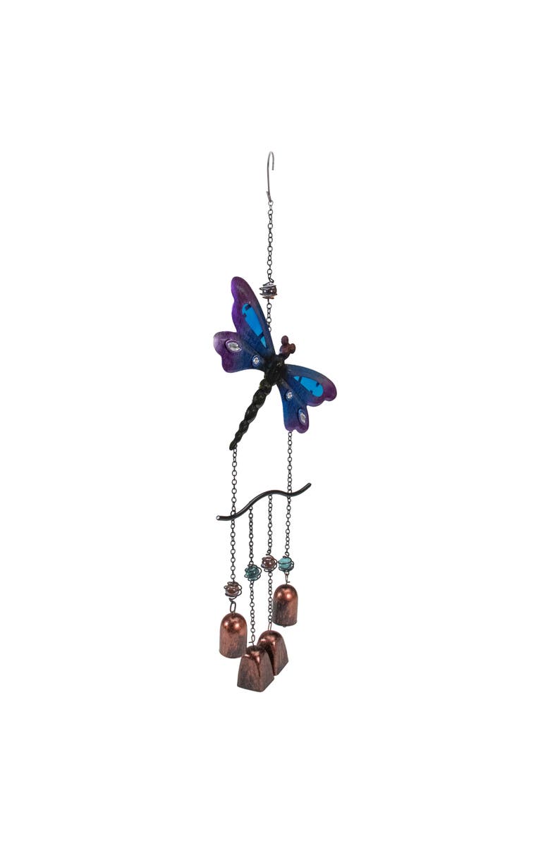 Northlight 24" Purple and Bronze Dragonfly Outdoor Garden Windchime, Alternate, color, Purple