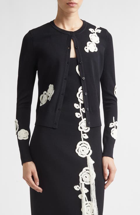 Crochet Appliqué Cardigan