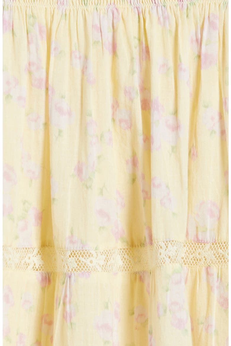 Kids' Muriella Floral Smocked Dress, Alternate, color, LEMON SPRITZ