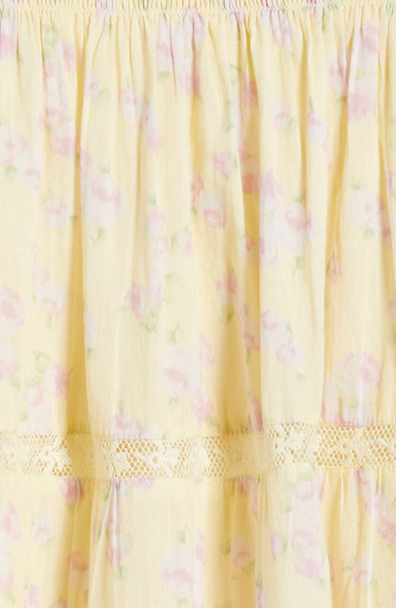 LoveShackFancy Kids' Muriella Floral Smocked Dress, Alternate, color, Lemon Spritz