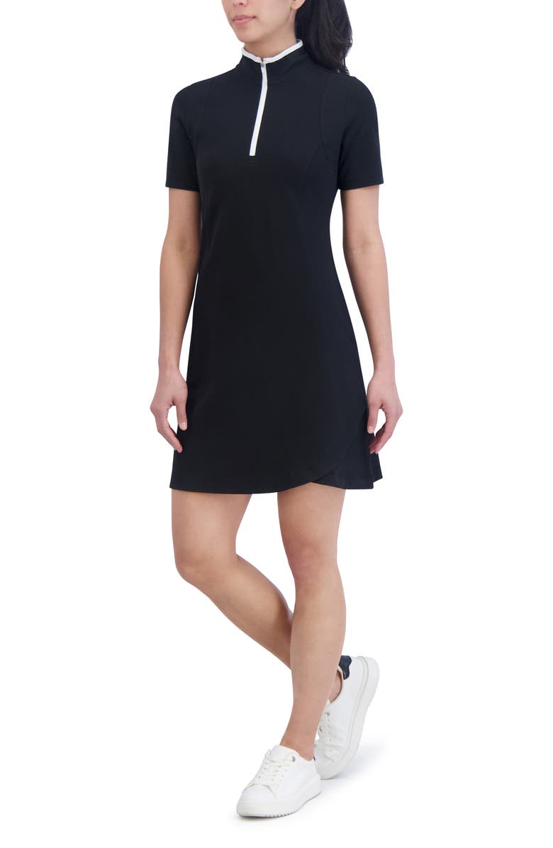 SAGE COLLECTIVE Limitless Half Zip Polo Dress, Alternate, color, 