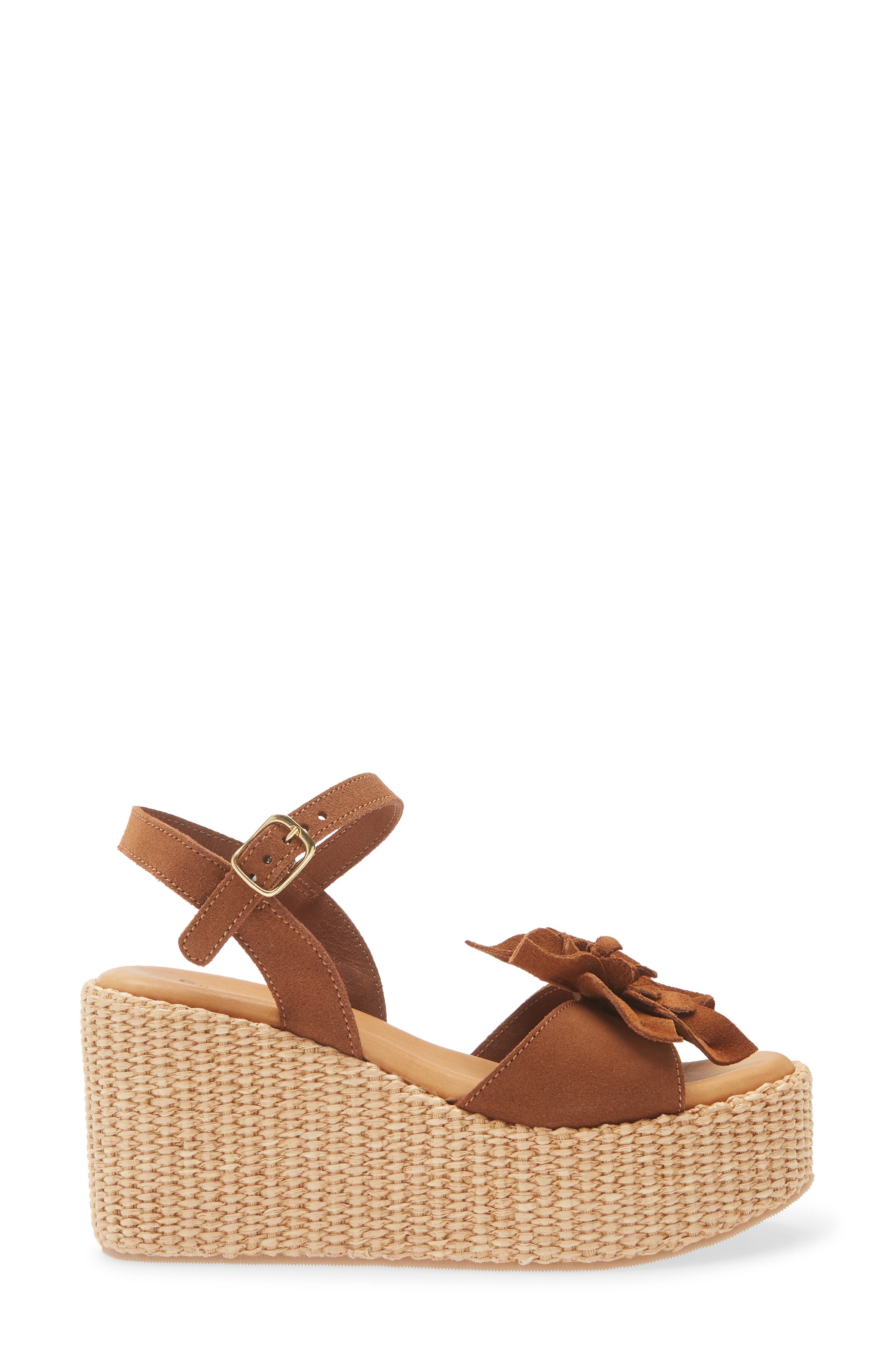 Chocolat Blu Jakkie Platform Wedge, Alternate, color, Cinnamon Suede