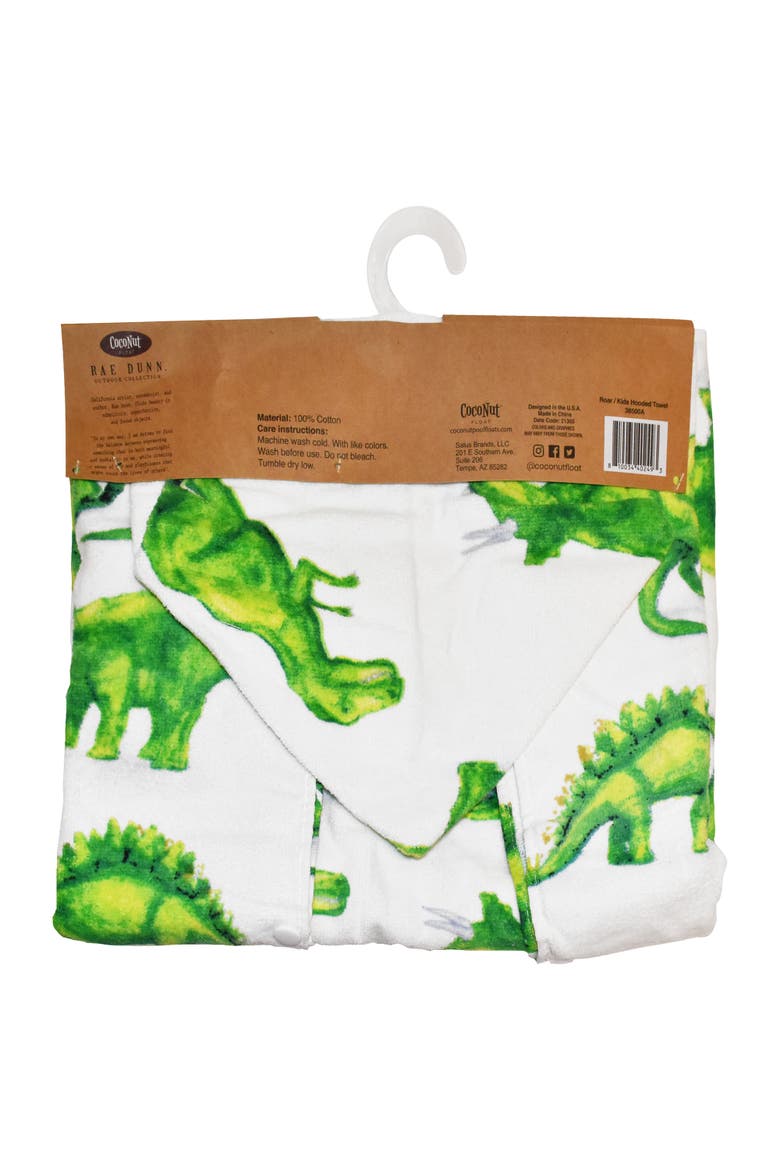 Roar Kids Hooded Towel & 12 Inch Beach Ball Dinosaur, Alternate, color, Multicolored