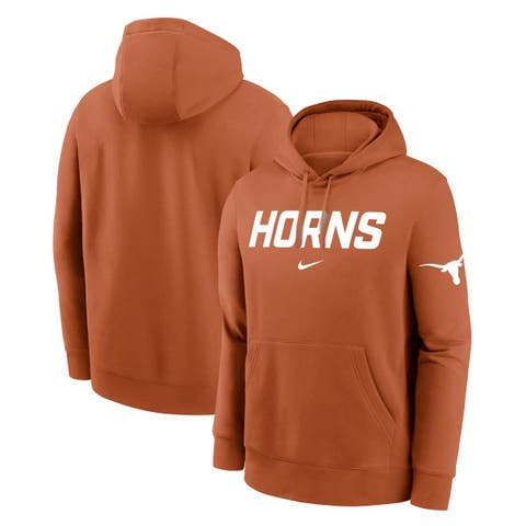 Men's Nike Texas Orange Texas Longhorns Nickname Club Fleece Pullover Hoodie