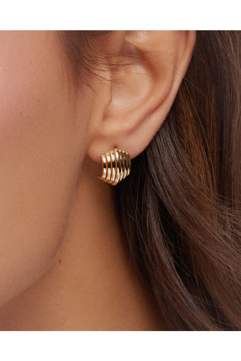 Golden Aura Earrings, Alternate, color, Yellow Gold