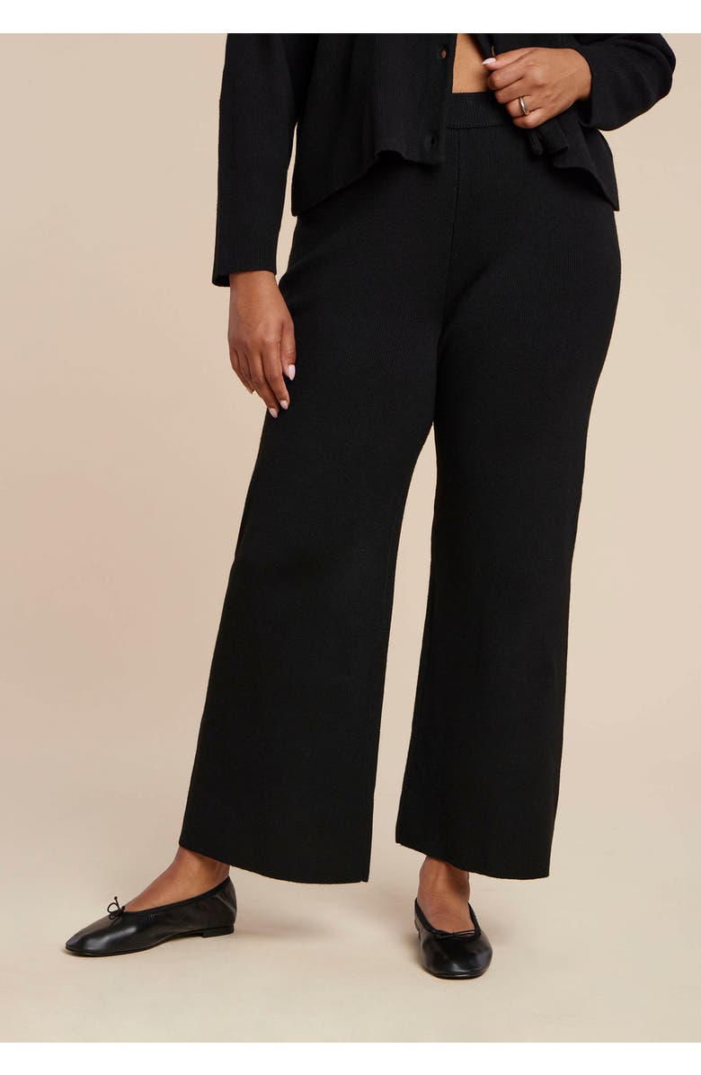 ELOQUII Elements Pull On Sweater Pant, Alternate, color, Black Onyx