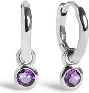 Monica Vinader Birthstone Huggie Hoop Earrings