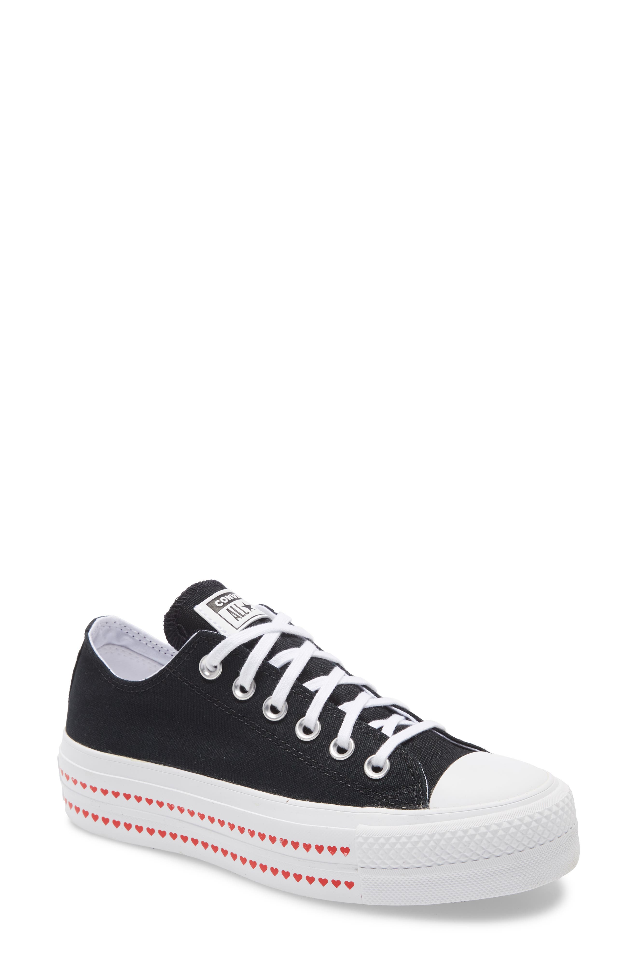 Converse Chuck Taylor<sup>®</sup> All Star<sup>®</sup> Love Fearlessly Platform Sneaker, Main, color, 