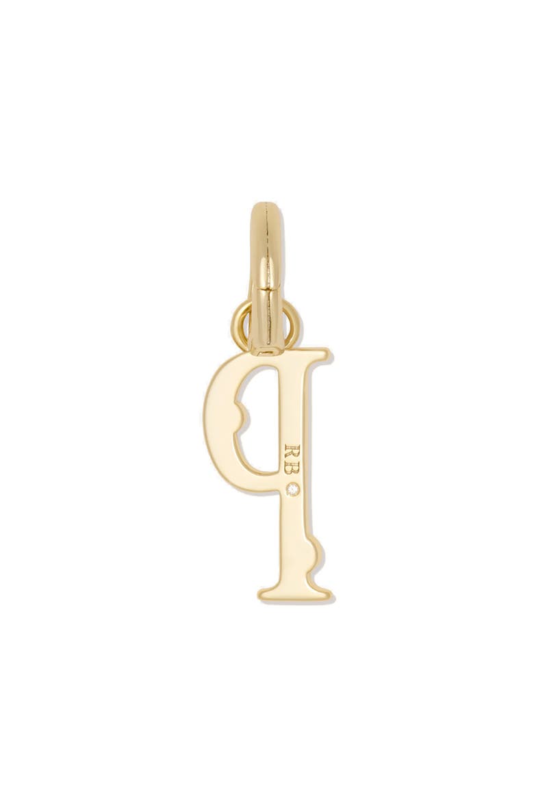 Initial P Charm, Alternate, color, CLEAR/ GOLD