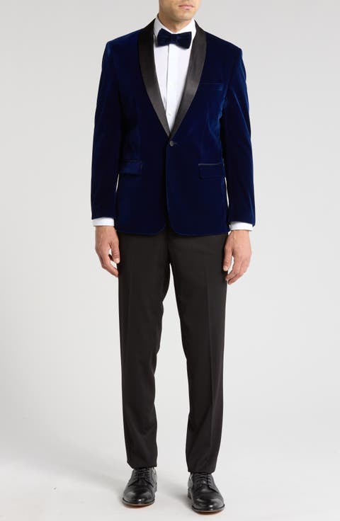 Two-Piece Velvet Shawl Lapel Slim Fit Tuxedo