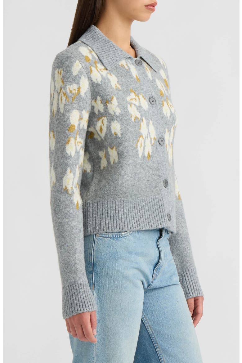 Collared Cardigan, Alternate, color, LIGHT GREY MIX