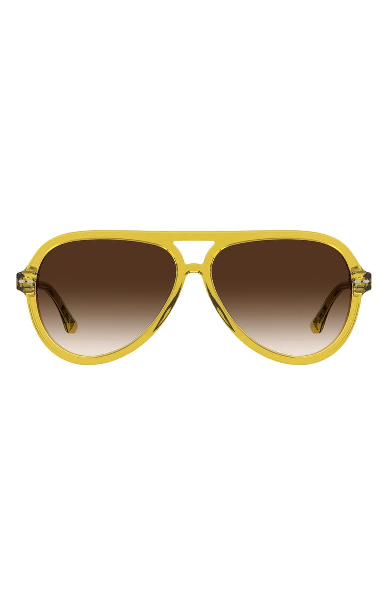 Isabel Marant 59mm Gradient Aviator Sunglasses, Main, color, Yellow
