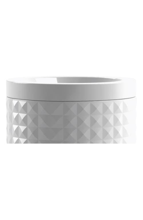 Shop Tarhong Small Diamond Embossed Stoneware Canister In White