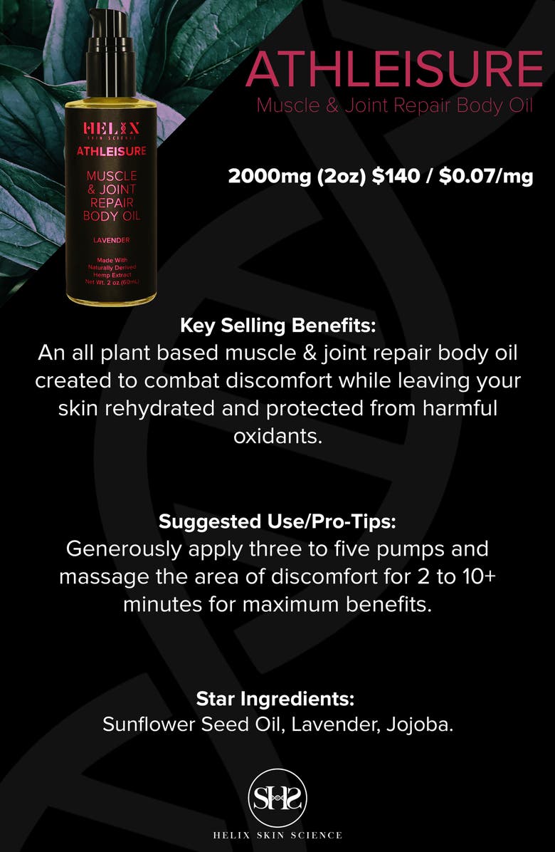 HELIX SKIN SCIENCE Muscle & Joint Repair Body Oil, Alternate, color, 