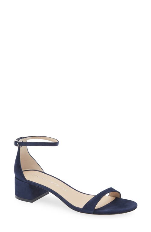 Stuart Weitzman Nudist Block Heel Sandal In Nice Blue