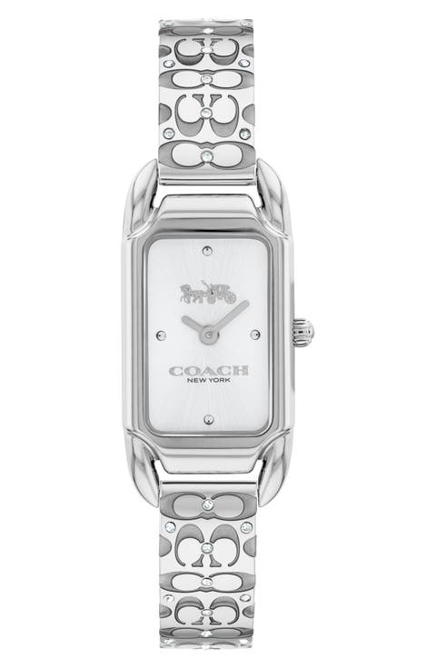 Cadie Crystal Rectangular Bracelet Watch, 17.5mm x 28.5mm