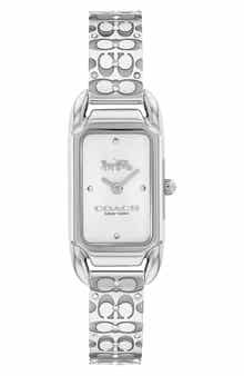 COACH Cadie Crystal Rectangular Bracelet Watch, 17.5mm x 28.5mm