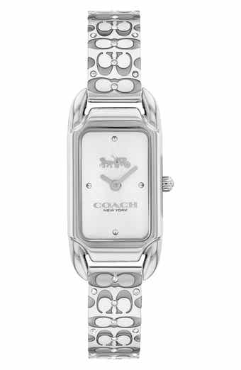 COACH Cadie Crystal Rectangular Bracelet Watch, 17.5mm x 28.5mm