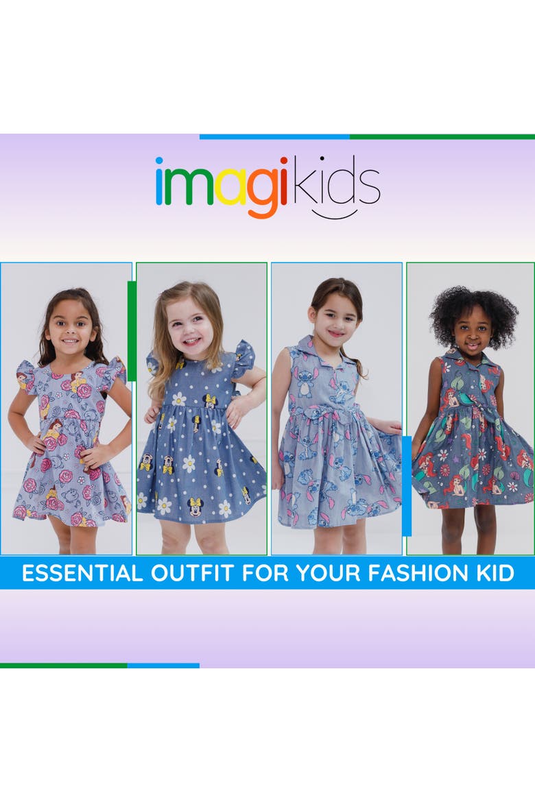 Minnie Mouse Chambray Dress, Alternate, color, Minnie Medium Blue
