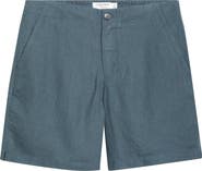 Nordstrom Flat Front Linen Chino Shorts