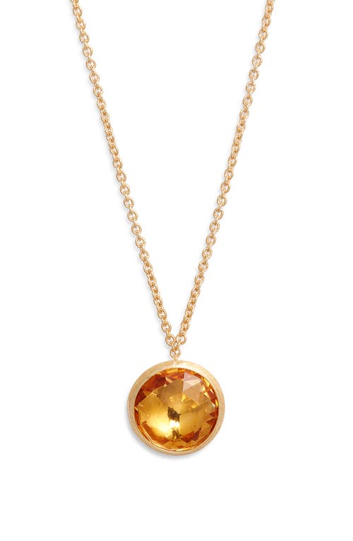 Marco Bicego Jaipur Color Citrine Pendant Necklace In Gold