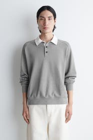 COS Contrast-collar Jersey Polo Shirt
