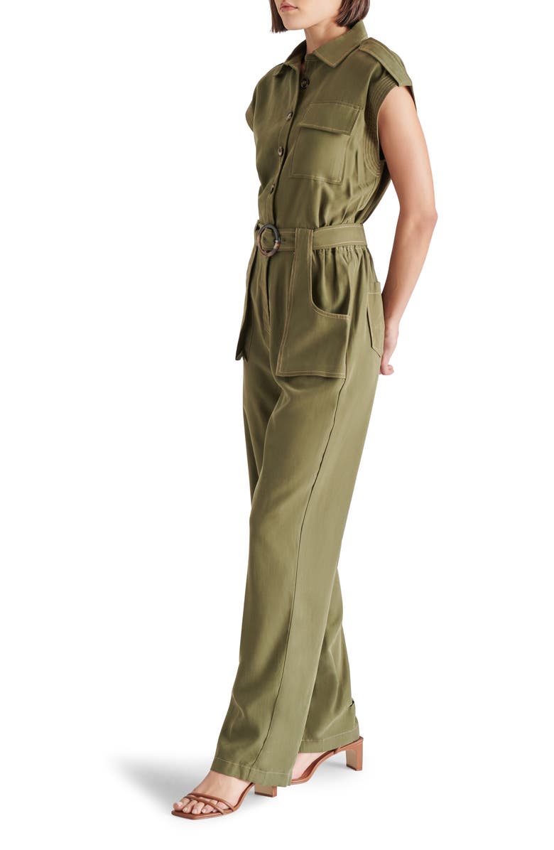 Steve Madden Gene Belted Utility Jumpsuit, Alternate, color, 