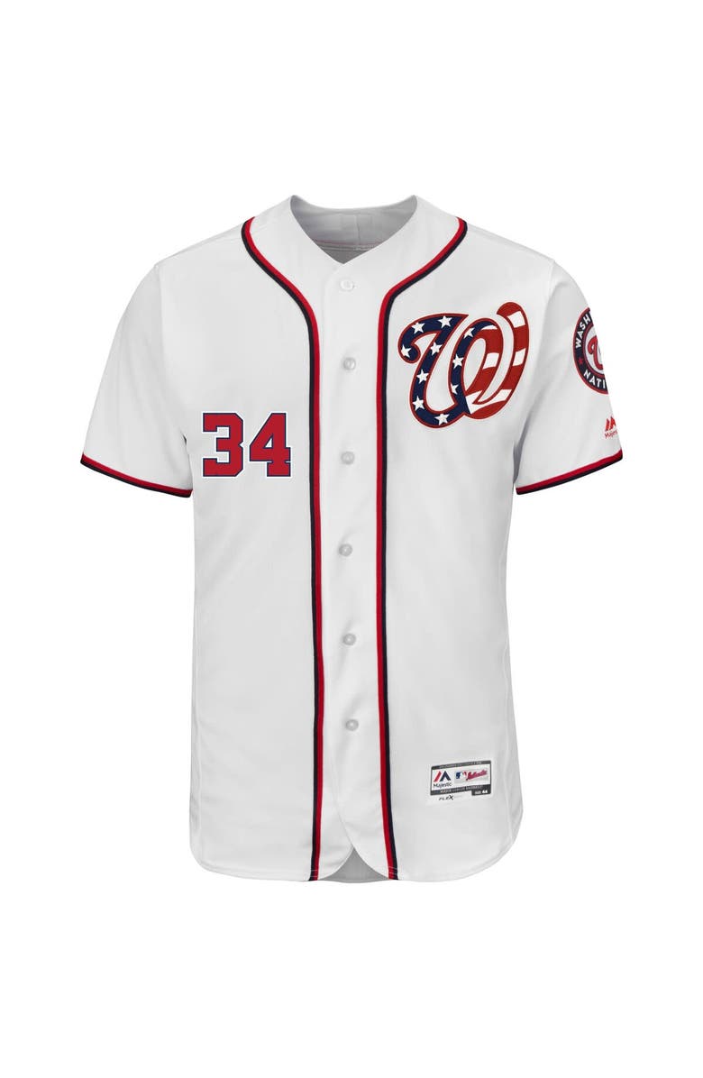MAJESTIC Men's Majestic Bryce Harper White Washington Nationals 2017 Flex Base Authentic Jersey, Alternate, color, 