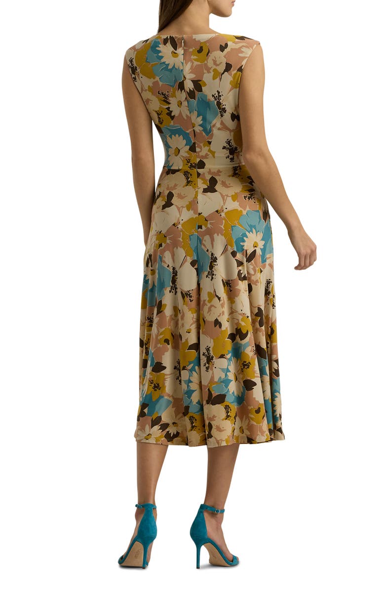 Lauren Ralph Lauren Floral Sleeveless Twist Front Midi Dress, Alternate, color,