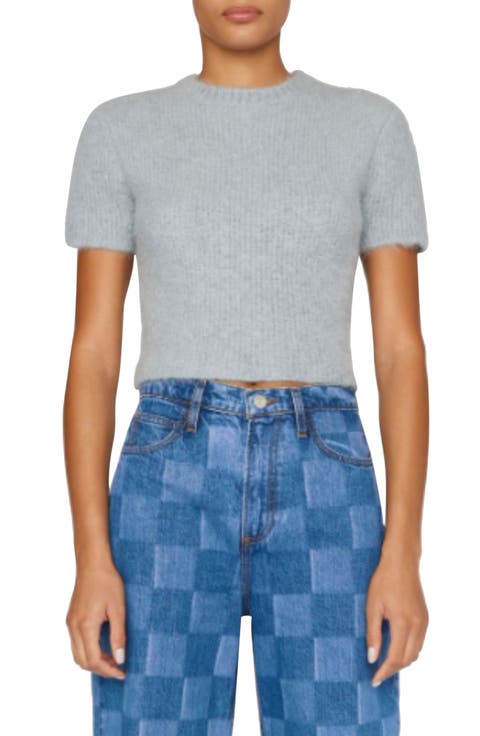 Short Sleeve Alpaca Blend Sweater