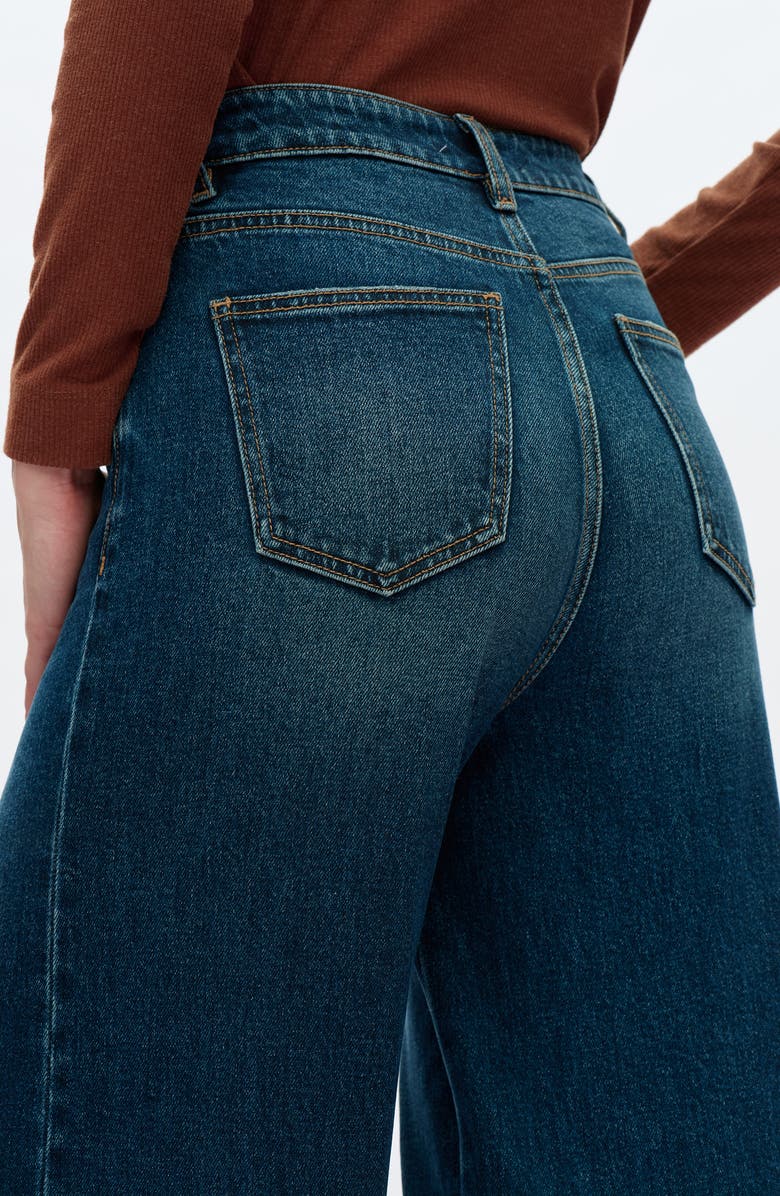 Bayeas Wide Leg Jeans, Alternate, color, Vintage Dark Blue