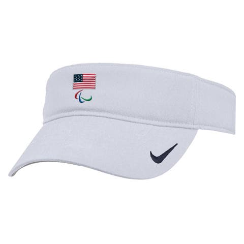 Men's Nike White U.S. Paralympics Ace Adjustable Visor