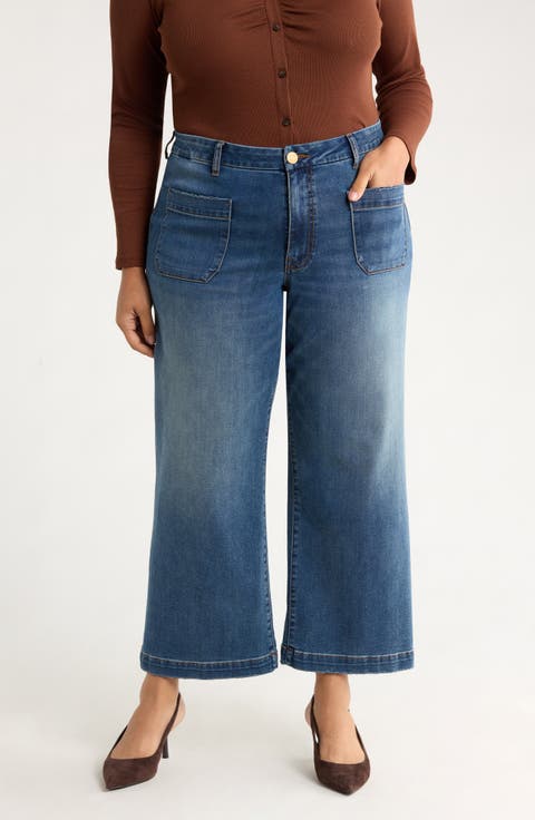 Meg High Waist Ankle Wide Leg Jeans (Loyalty)