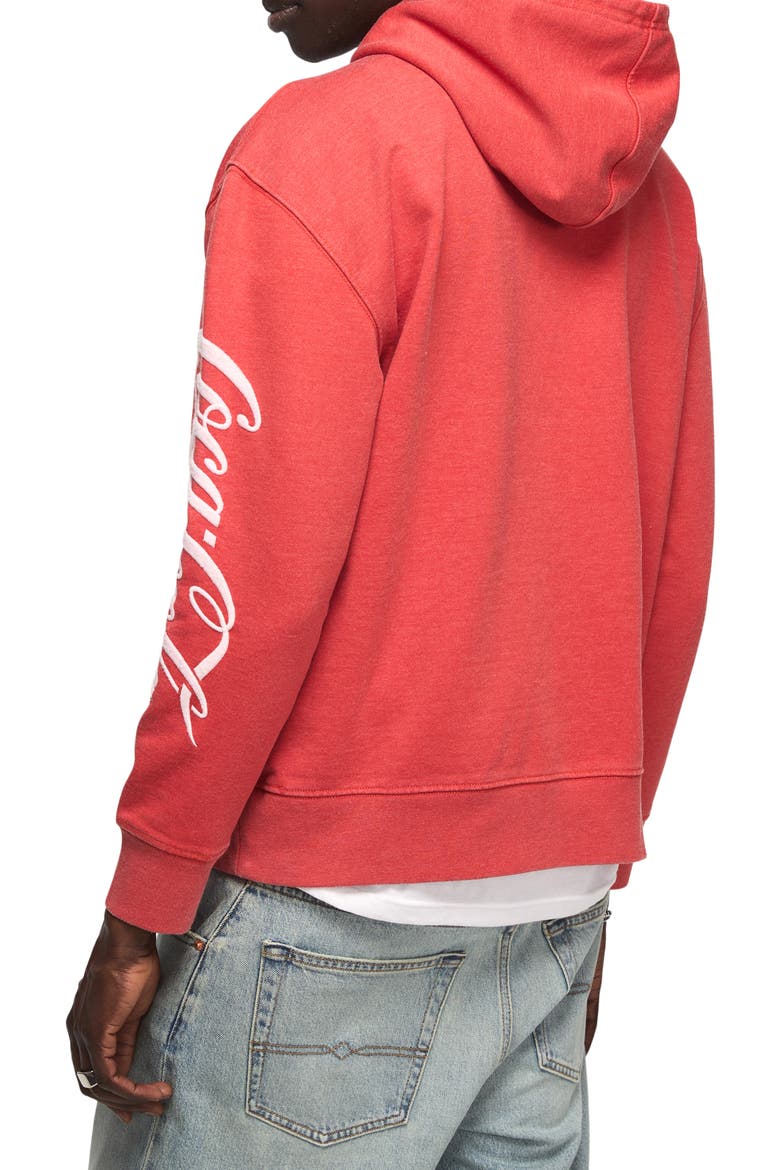Coca-Cola® Cotton Blend Hoodie, Alternate, color, FIERY RED