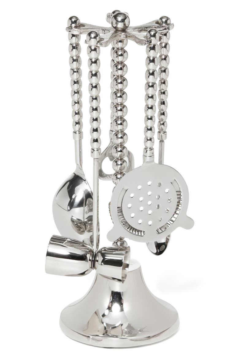 Pearl 6-Piece Bar Tool Set, Main, color, SILVER