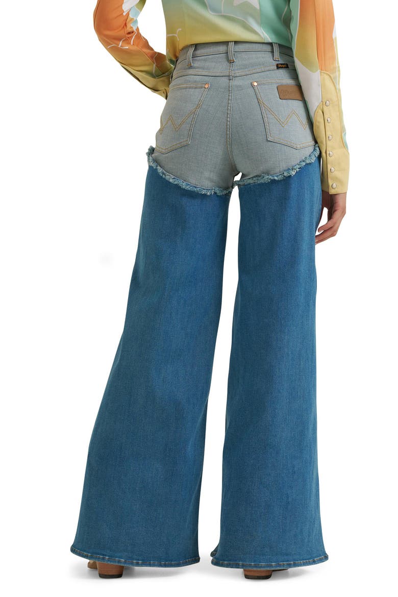 Western High Waist Wide Leg Jeans, Alternate, color, CLASSIC BLUE