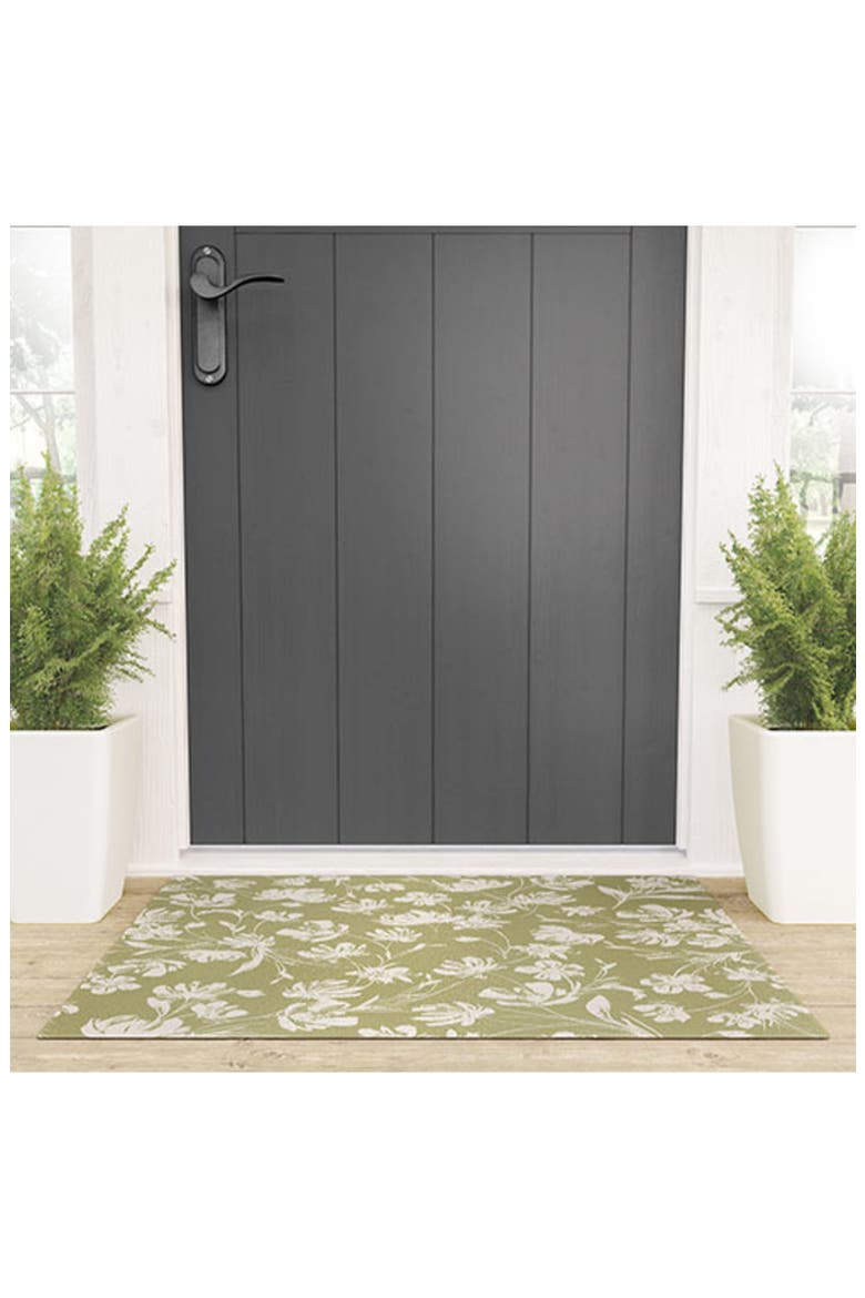 Gabriela Fuente Martinez Welcome Door Mat, Alternate, color, GREEN